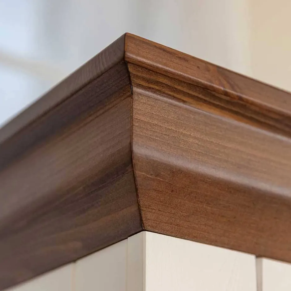 Landhaus Highboard aus Kiefer zweifarbig - Zalya^Wohnen Best