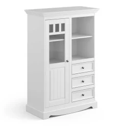 Landhaus Highboard in Weiß lackiert - Indico^Wohnen Online