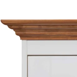 Landhaus Highboard in Weiß und Eiche - Bordona^Wohnen Online