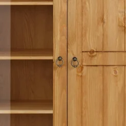 Wohnen Landhaus Highboard Vitrine aus Kiefer - Goro