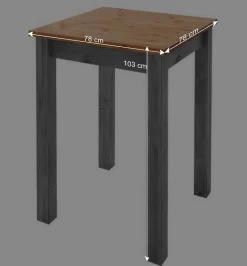 Landhaus Hochtisch und Barhocker Set - Ziamora (dreiteilig)^Wohnen Sale