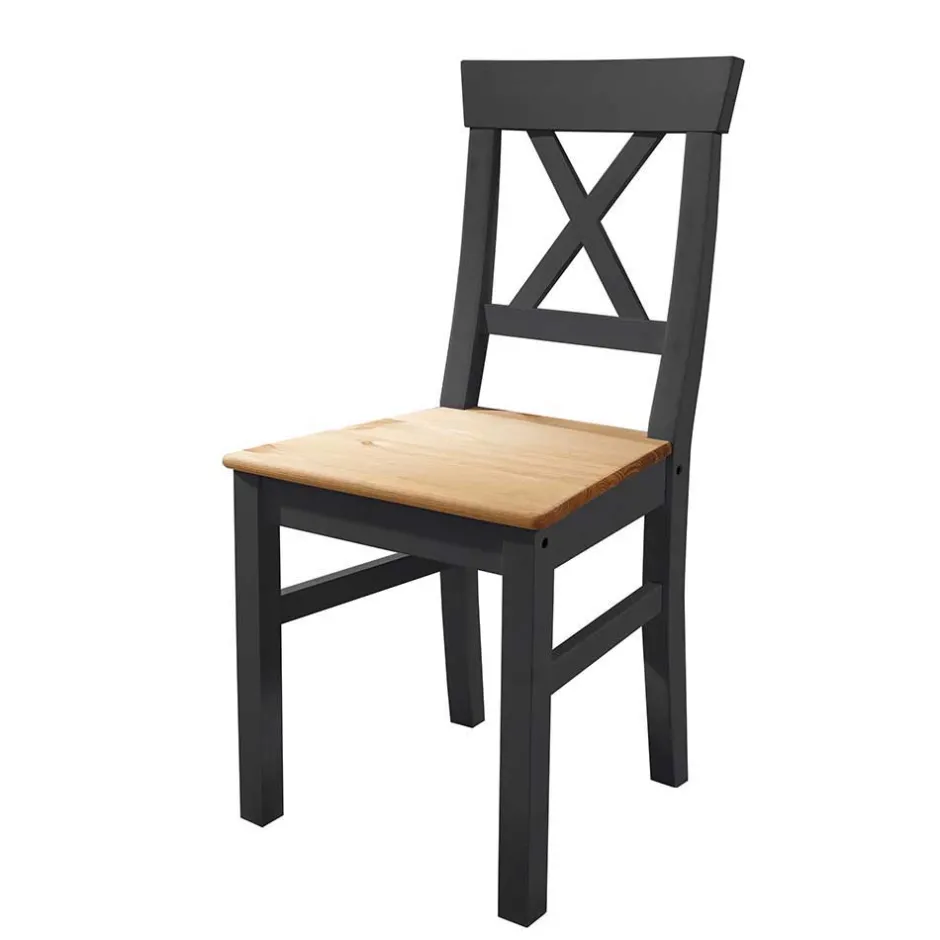 Wohnen Landhaus Holz Essgruppe in Grau - Ustricia (siebenteilig)