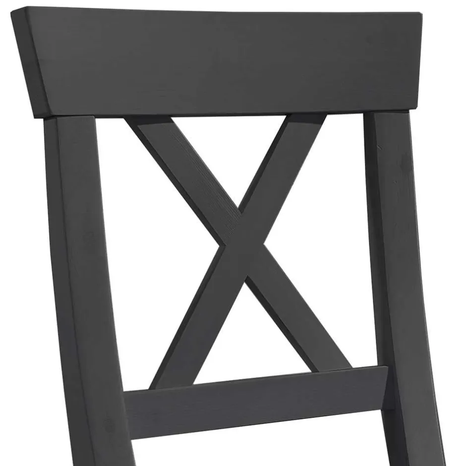 Wohnen Landhaus Holz Essgruppe in Grau - Ustricia (siebenteilig)