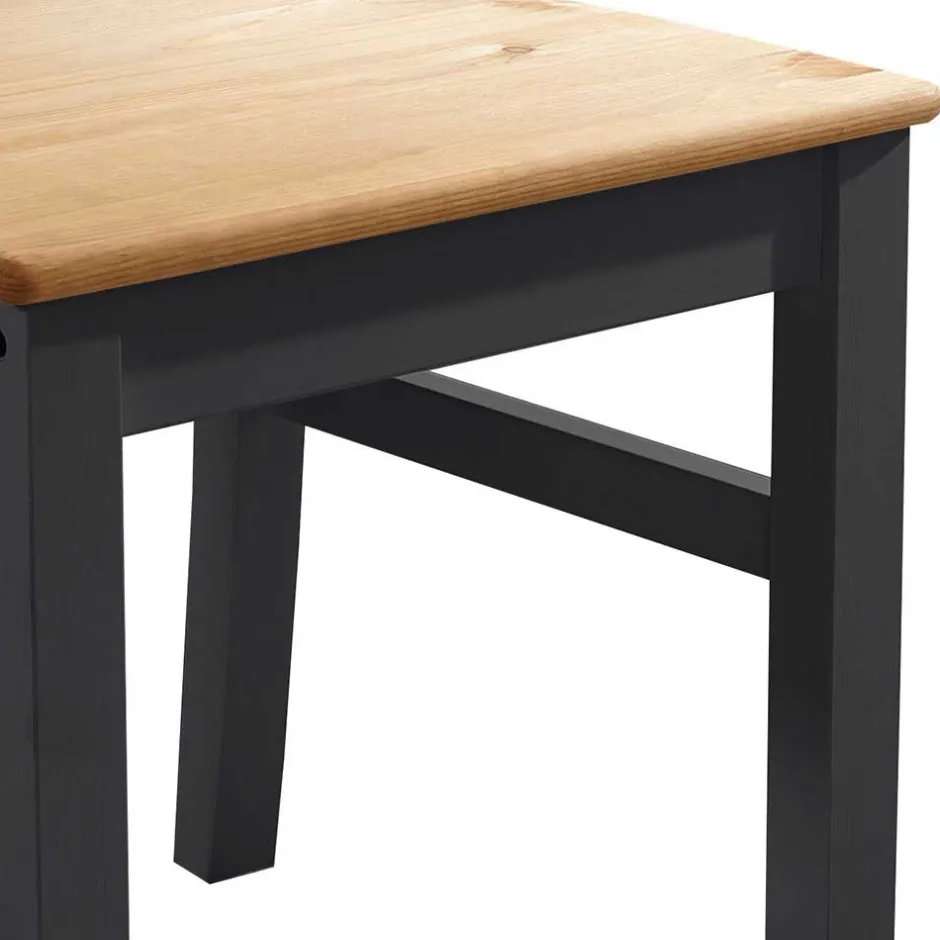 Wohnen Landhaus Holz Essgruppe in Grau - Ustricia (siebenteilig)