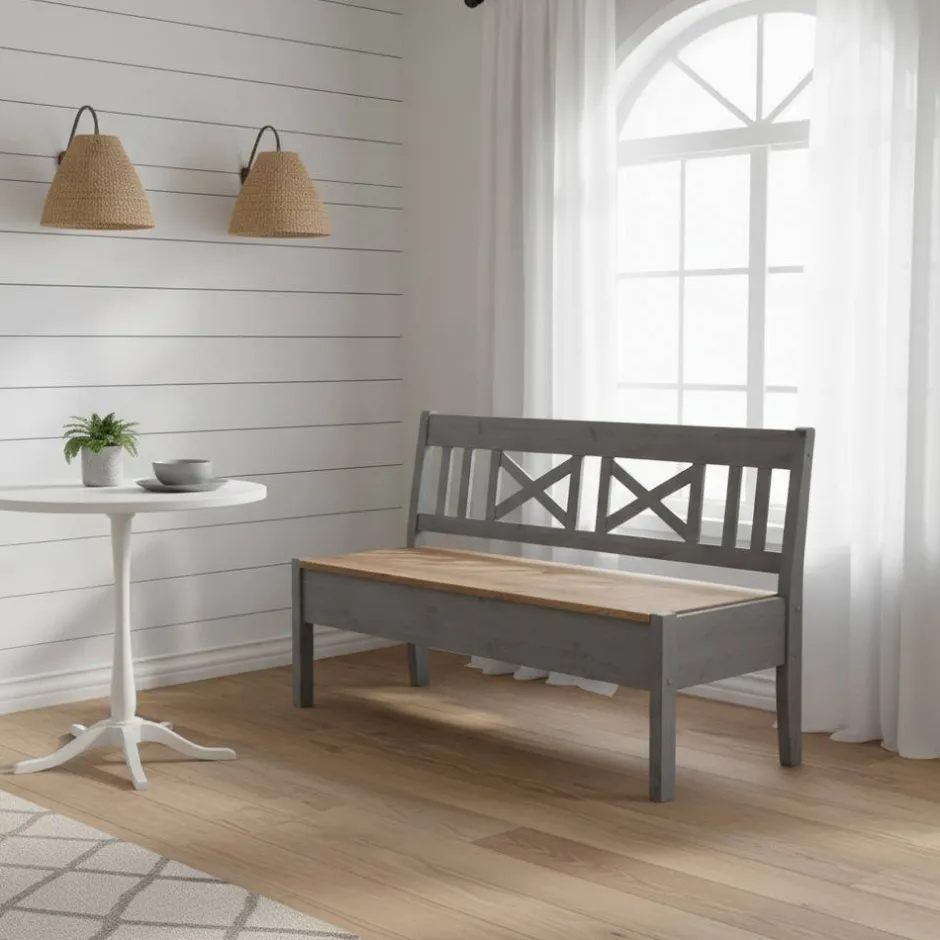 Wohnen Landhaus Holzbank Jytte drei Sitzplätze