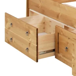 Wohnen Landhaus Holzbett & Nachttische - Imressa (dreiteilig)