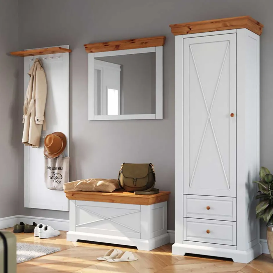 Wohnen Landhaus Holztruhe aus Kiefer Massivholz - Saluts