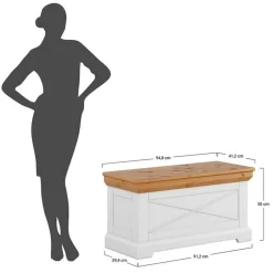 Wohnen Landhaus Holztruhe aus Kiefer Massivholz - Saluts