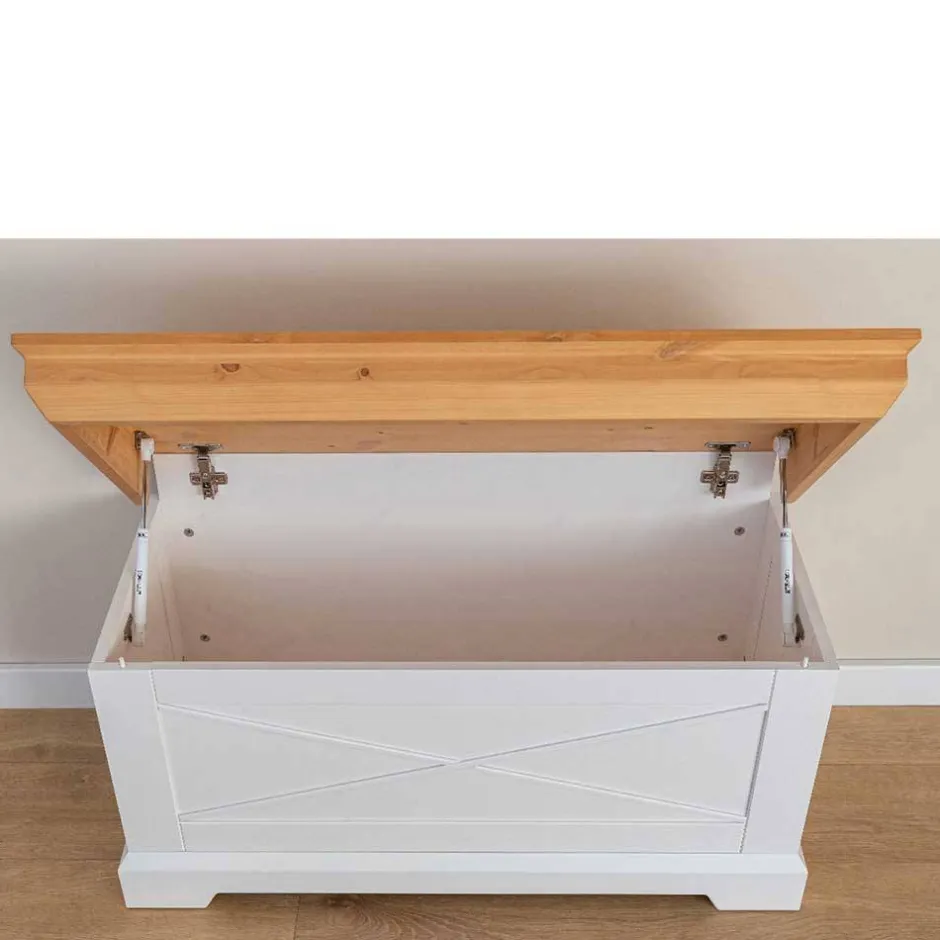 Wohnen Landhaus Holztruhe aus Kiefer Massivholz - Saluts