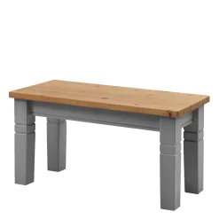 Wohnen Landhaus Küchenbank in Laugenfarbig & Grau - Malisha