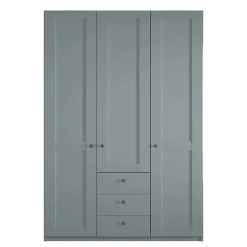 Landhaus Kleiderschrank in Graugrün - Rajavo^Wohnen Clearance