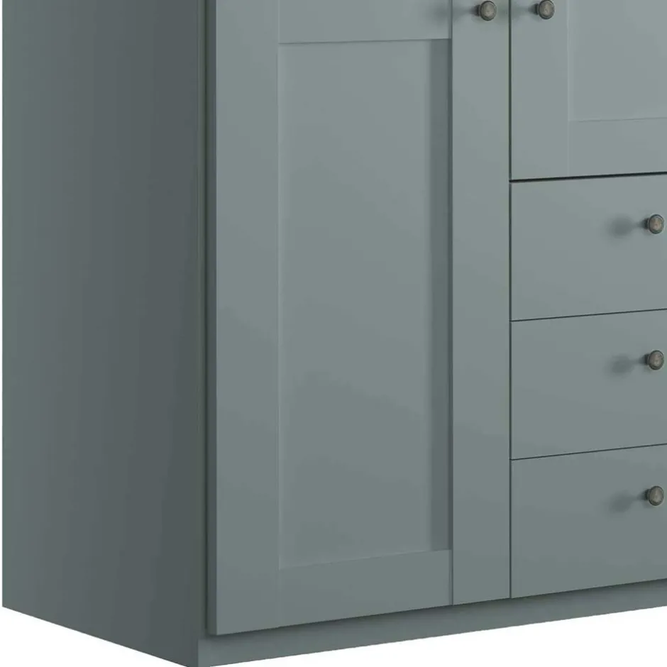 Landhaus Kleiderschrank in Graugrün - Rajavo^Wohnen Clearance