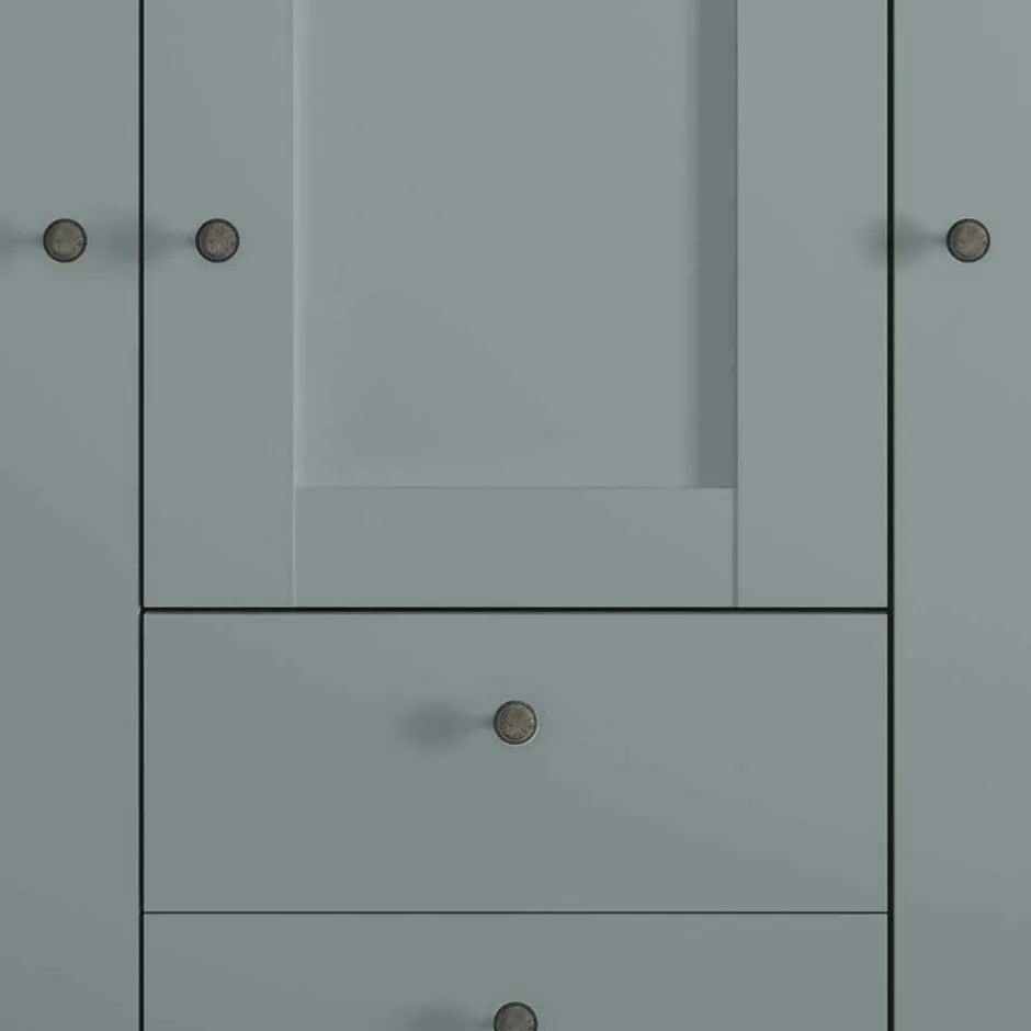 Landhaus Kleiderschrank in Graugrün - Rajavo^Wohnen Clearance