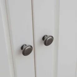 Wohnen Landhaus Kleiderschrank in Weiß lackiert - Indico