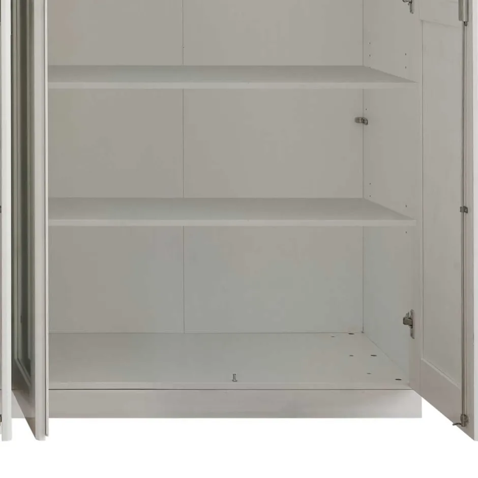 Wohnen Landhaus Kleiderschrank in Weiß und Kiefer Grau - Caneon