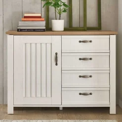 Landhaus Kombi-Kommode in Weiß - Malvissa^Wohnen Clearance