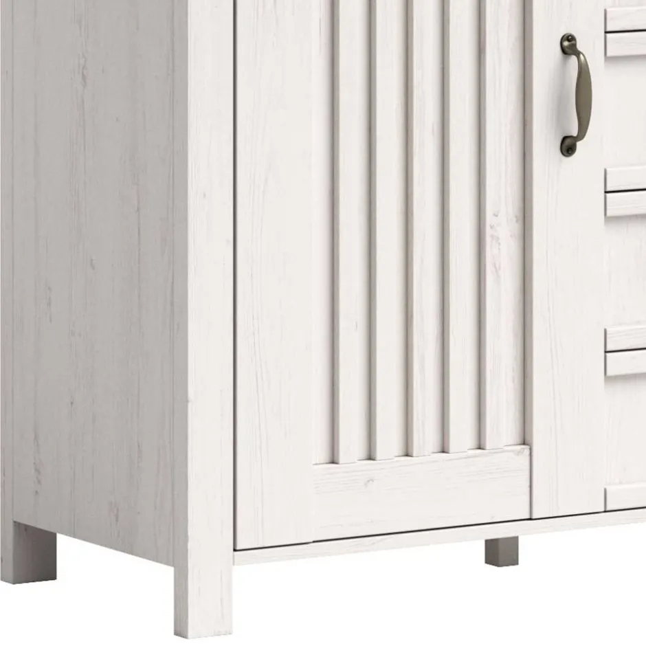 Landhaus Kombi-Kommode in Weiß - Malvissa^Wohnen Clearance