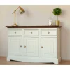 Wohnen Landhaus Kombikommode in Weiß und Nussbaum - Manipur