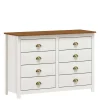 Wohnen Landhaus Kommode mit acht Schubladen - Clipper