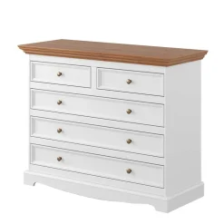 Wohnen Landhaus Kommode mit fünf Schubladen - Bordona