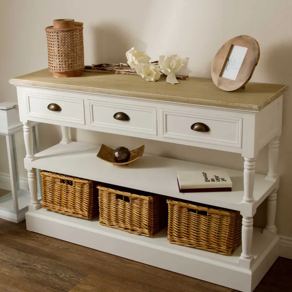 Wohnen Landhaus Konsolentischchen Cultures in Weiß