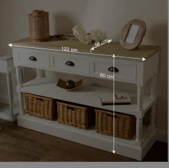 Wohnen Landhaus Konsolentischchen Cultures in Weiß