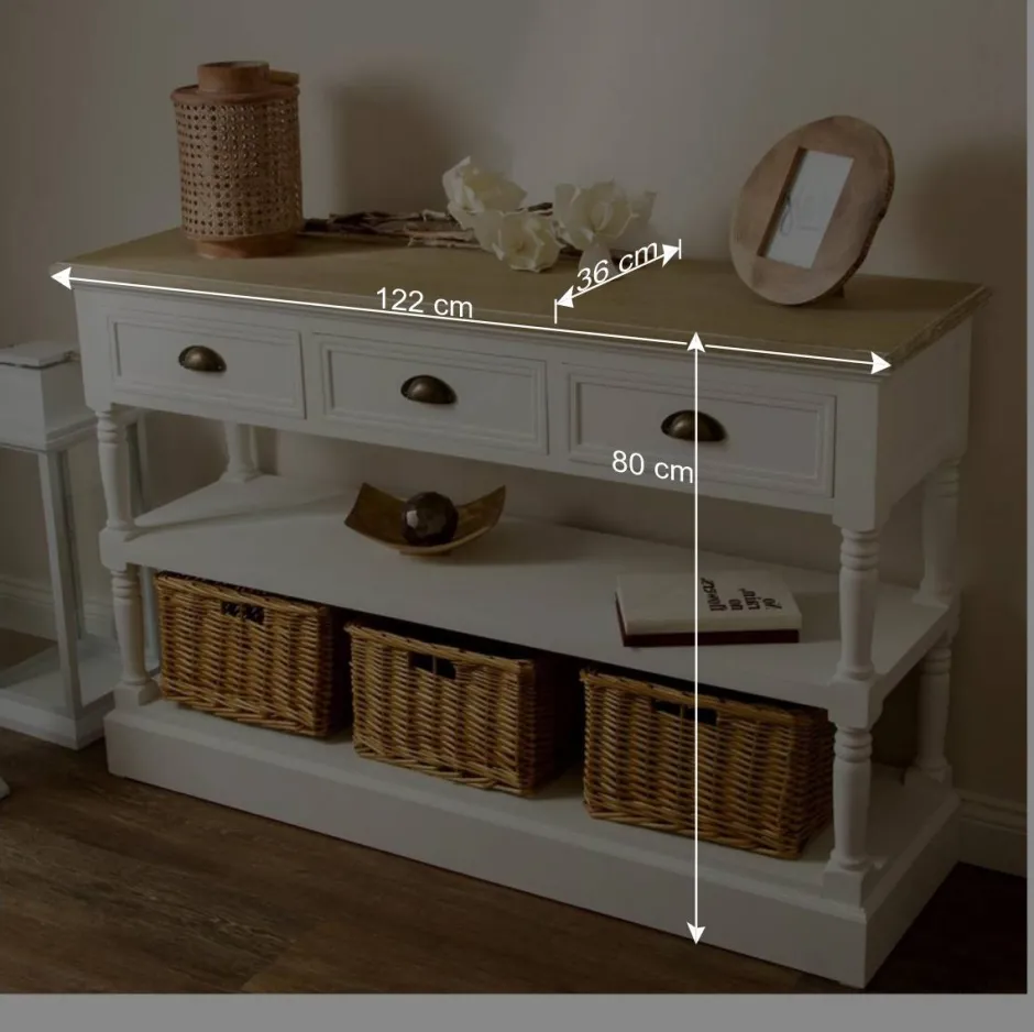 Wohnen Landhaus Konsolentischchen Cultures in Weiß