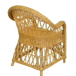 Landhaus Korbsessel in Beige Rattan - Witenga^Wohnen Clearance