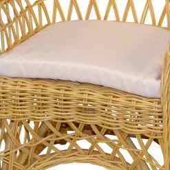 Landhaus Korbsessel in Beige Rattan - Witenga^Wohnen Clearance