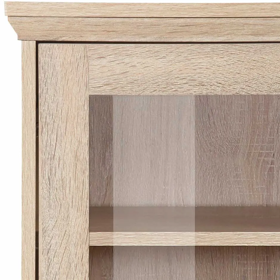 Landhaus Optik Highboard mit 2 Glastüren - Rienva^Wohnen Hot