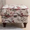 Wohnen Landhaus Polsterhocker mit Vintage Blumen Muster - Baonga
