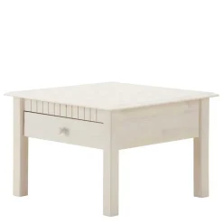 Wohnen Landhaus Quadrat-Couchtisch in Weiß lasiert - Gabbya