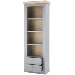 Wohnen Landhaus Regal in Lichtgrau & Eiche NB - Buleta