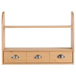 Wohnen Landhaus Regal mit 2 Ablagen & 3 Schubladen - Zimoni