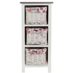 Wohnen Landhaus Regal mit drei Körben - Migorys