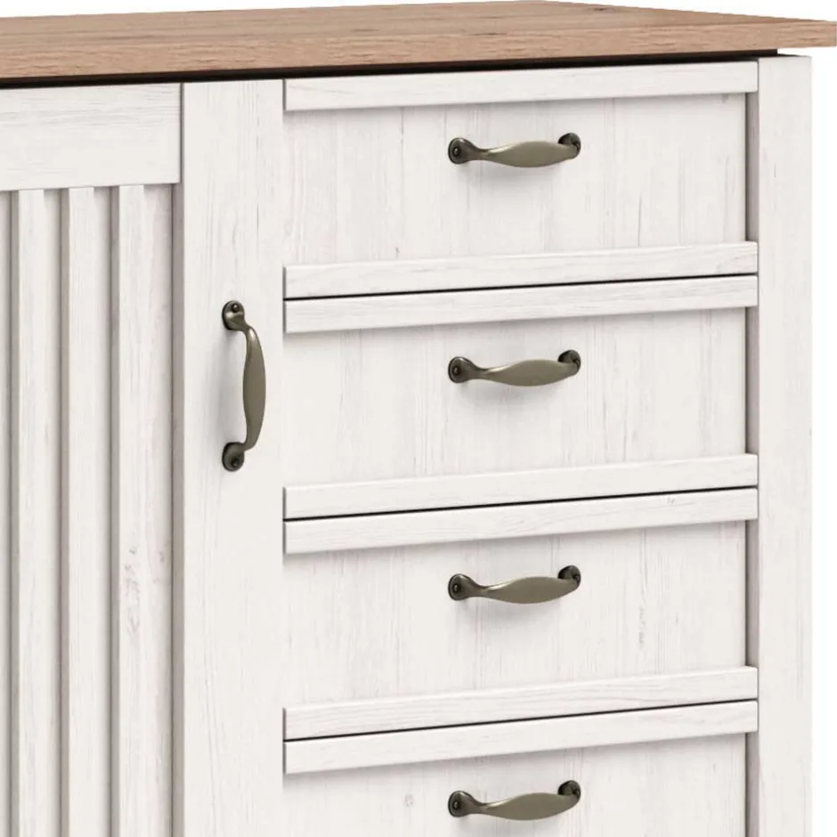 Landhaus Schlafzimmer Komplettset - Malvissa (fünfteilig)^Wohnen New