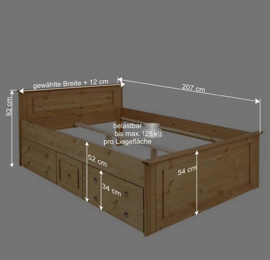 Landhaus Schlafzimmer mit Stauraumbett - Imressa (vierteilig)^Wohnen Hot