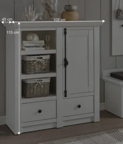 Landhaus Schrank in Weiß Touchwood - Chelles^Wohnen Sale