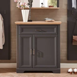 Landhaus Schuhschrank in Dunkelgrau - Thumbs^Wohnen Best