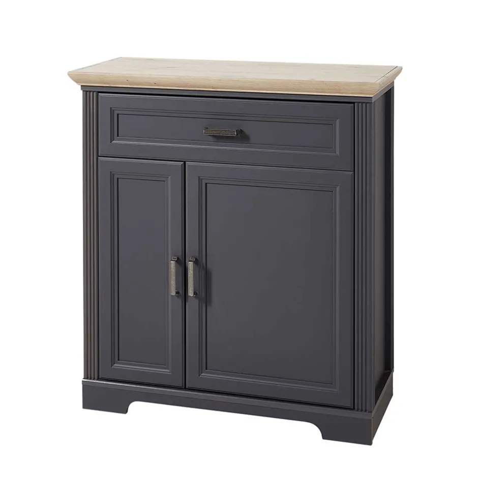 Landhaus Schuhschrank in Dunkelgrau - Thumbs^Wohnen Best