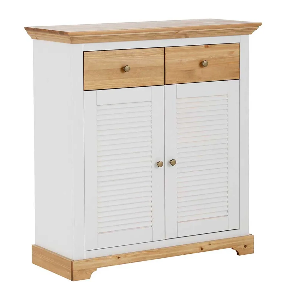 Landhaus Schuhschrank mit Lamellentüren - Axdonira^Wohnen Sale