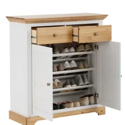 Landhaus Schuhschrank mit Lamellentüren - Axdonira^Wohnen Sale