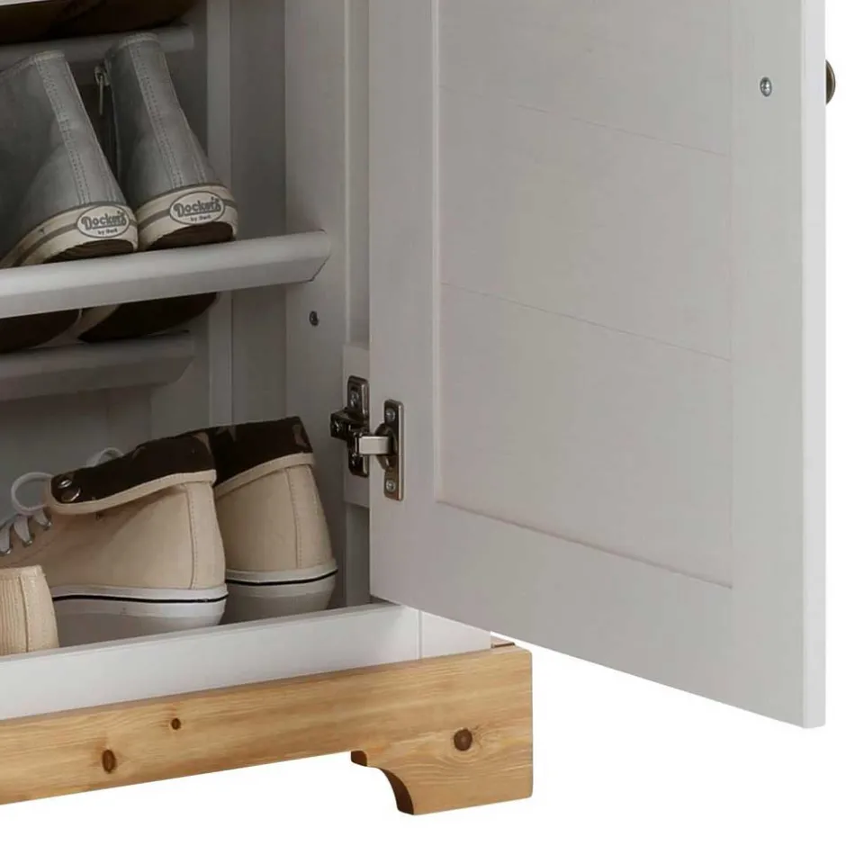 Landhaus Schuhschrank mit Lamellentüren - Axdonira^Wohnen Sale