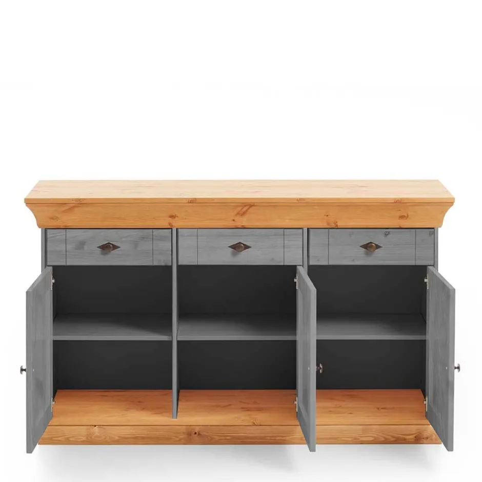 Landhaus Sideboard Cempino in Grau^Wohnen Hot