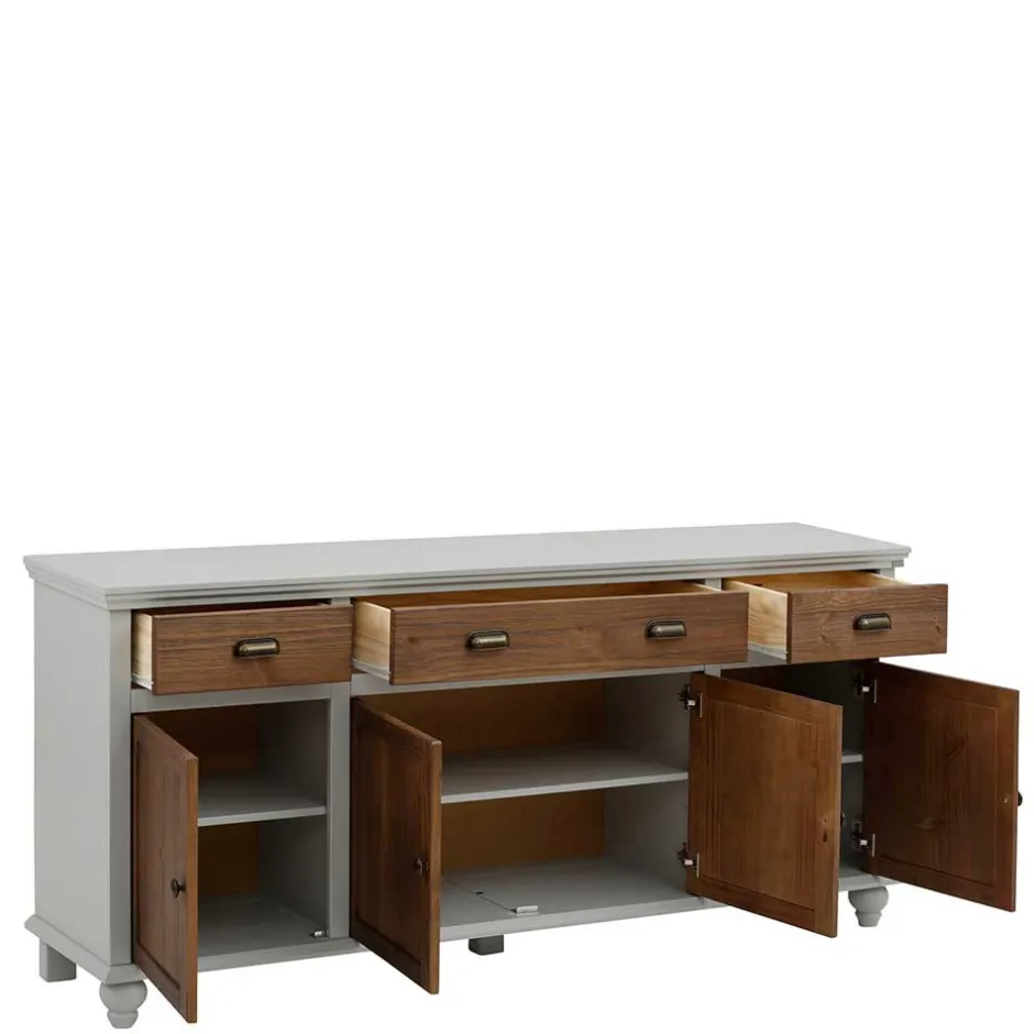 Landhaus Sideboard in Holz Braun - Veproma^Wohnen Discount