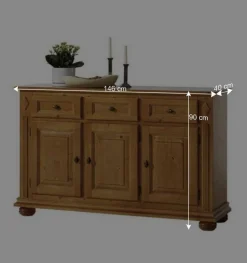 Wohnen Landhaus Sideboard Terezza aus Fichte Massivholz
