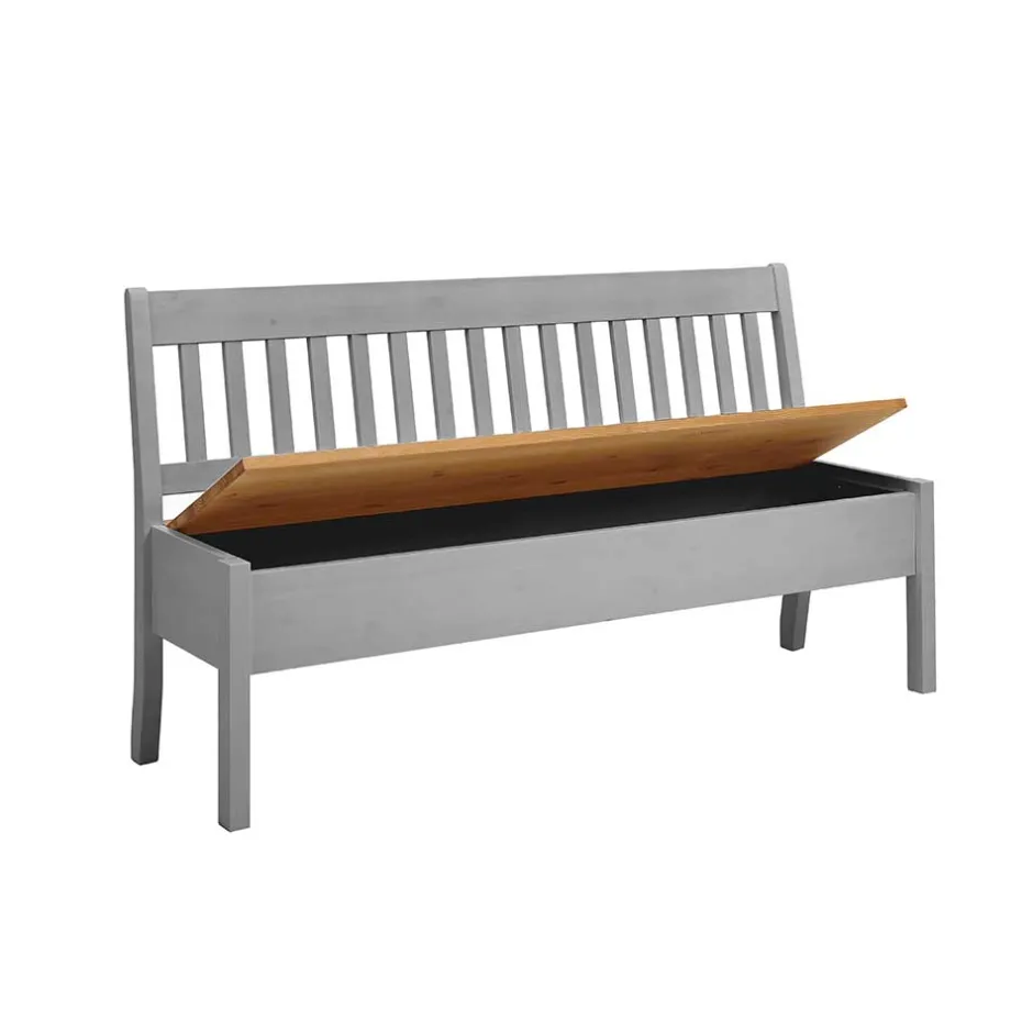 Wohnen Landhaus Sitzbank in Grau mit Natur - Ziamora