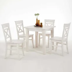 Landhaus Sitzgruppe Onesti in Weiß (fünfteilig)^Wohnen Online