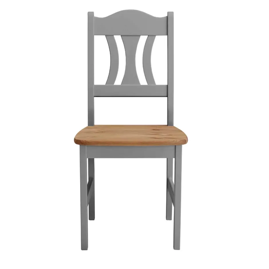 Wohnen Landhaus Sitzgruppe Seramya in Grau Kiefer (fünfteilig)