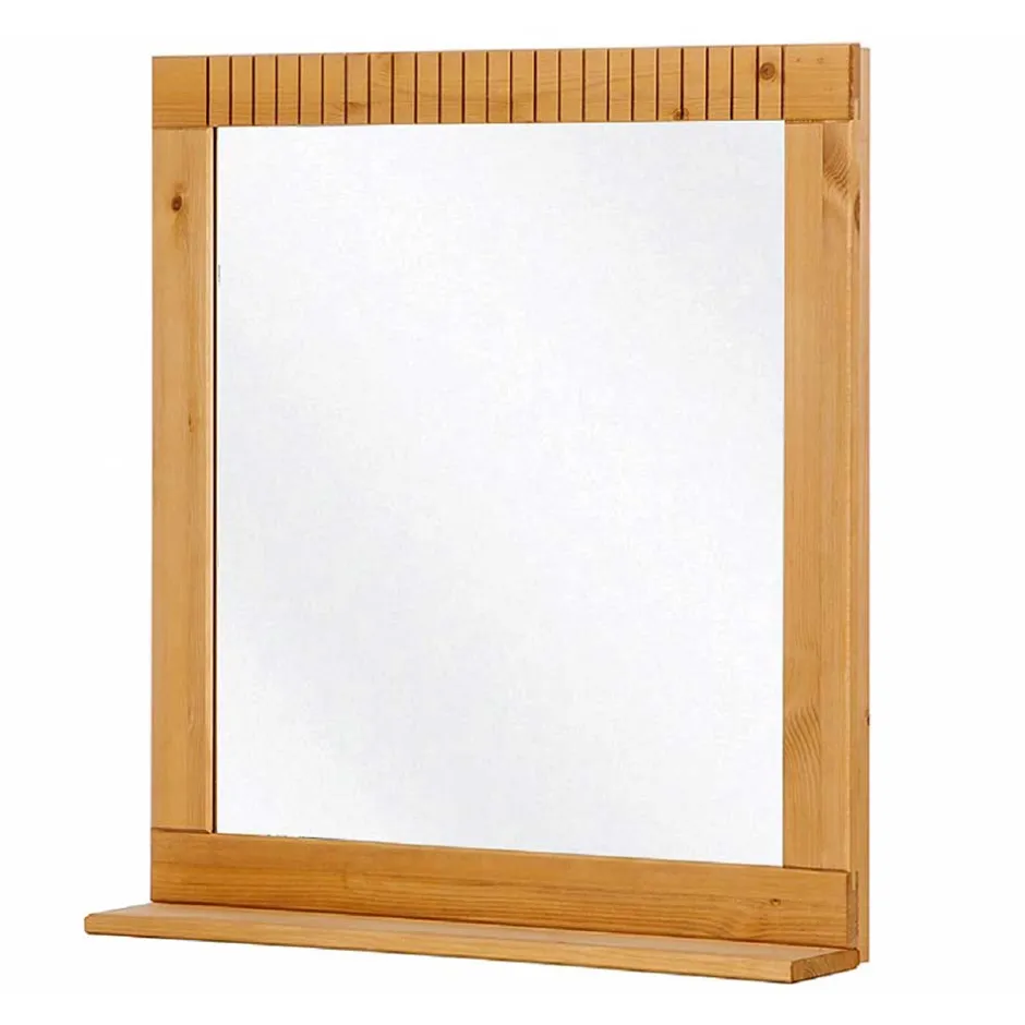 Wohnen Landhaus Spiegel mit Ablage & Holzrahmen - Vlarenzo